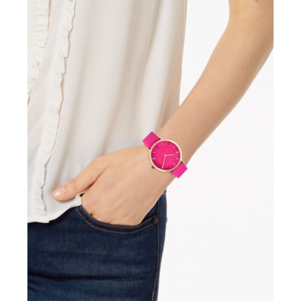 INC International Concepts Womens Pink Strap 38mm Watch Gold Plated Bracelets - Picture 4 of 4
